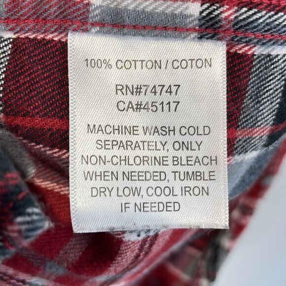 Red Head Brand Co. Men’s Plaid Red Long Sleeve Button Down Flannel Shirt Size XL - Picture 9 of 12